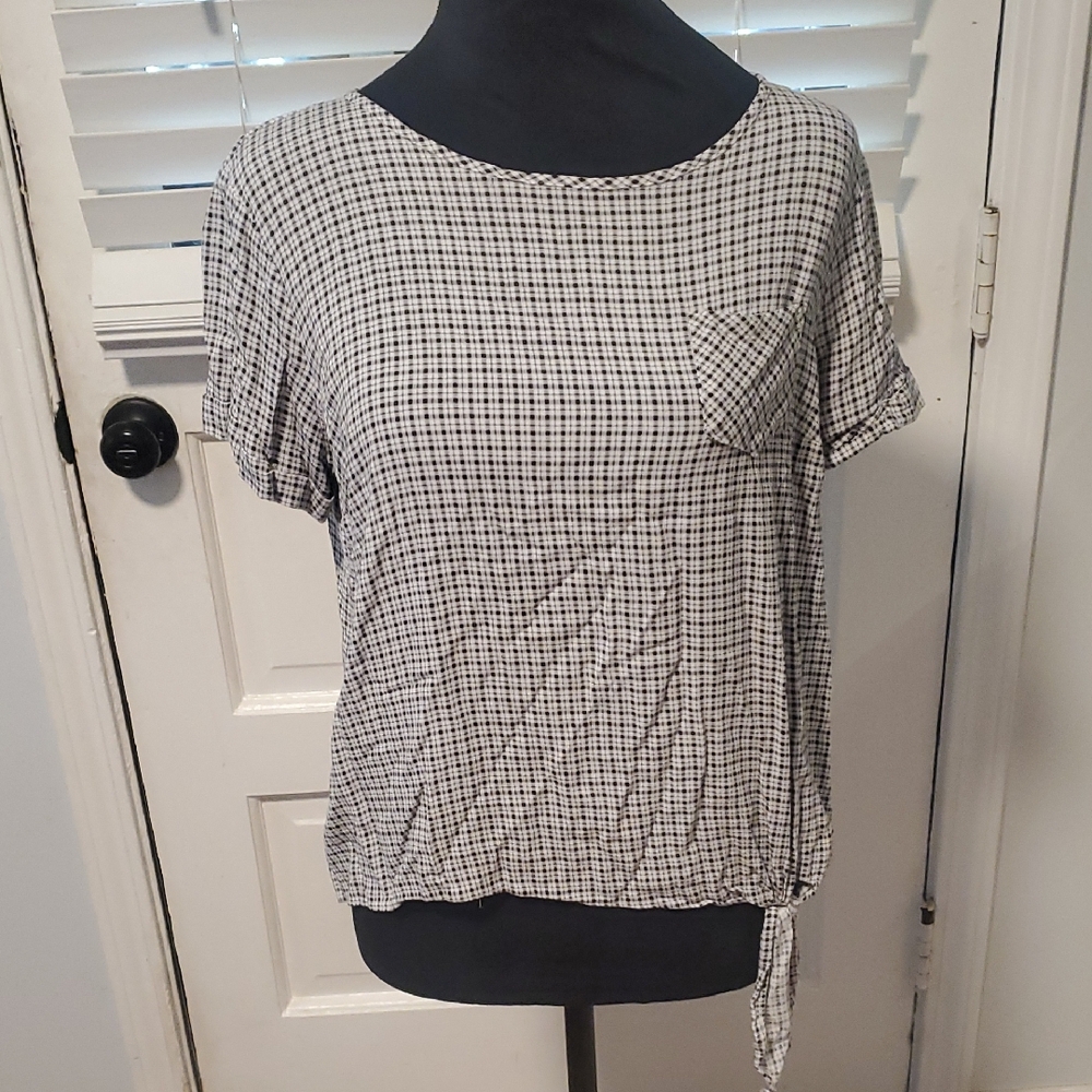 LC Lauren Conrad Checkered Blouse